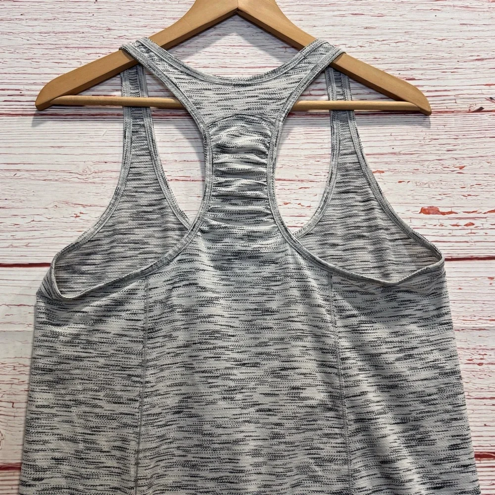 Lululemon Our Sport Tank in Tiger Space Dye Black White Sz 8